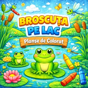 BROSCUTA PE LAC - planse de colorat