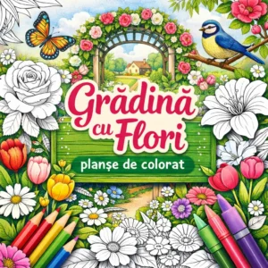 Gradina cu Flori - planse de colorat